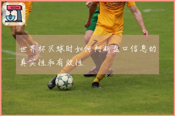 世界杯买球时如何判断盘口信息的真实性和有效性