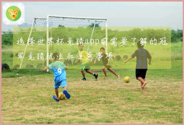选择世界杯竞猜app前需要了解的冠军竞猜玩法和注意事项